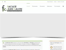 Tablet Screenshot of facultejeancalvin.com
